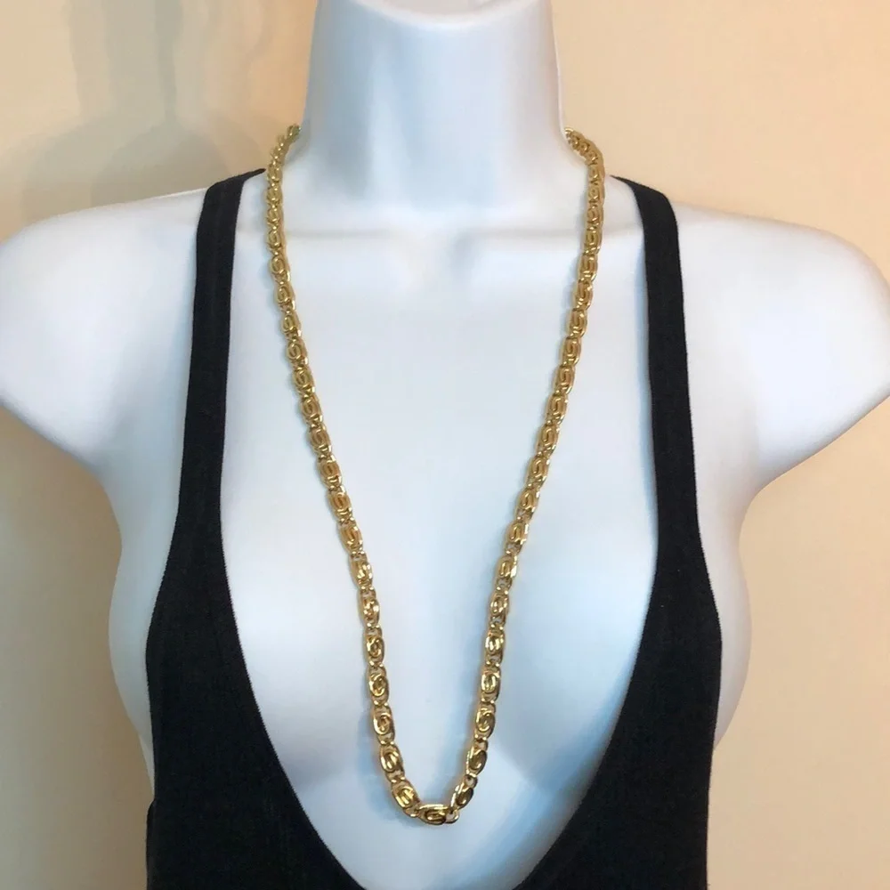Erwin Pearl Byzantine Gold Tone Statement Costume Necklace